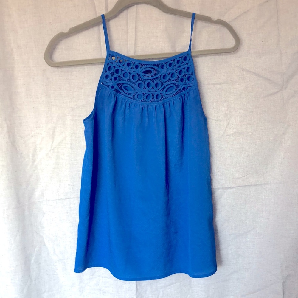 Banana Republic blue sleeveless dress top